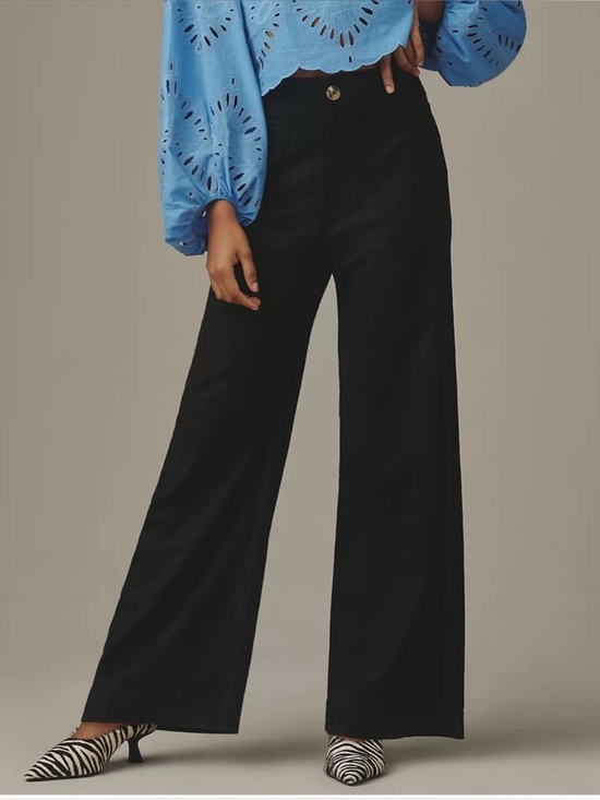 Maeve Pants - Maeve Anthropologie The Colette Magic Fabric Full-Length Pants in Black